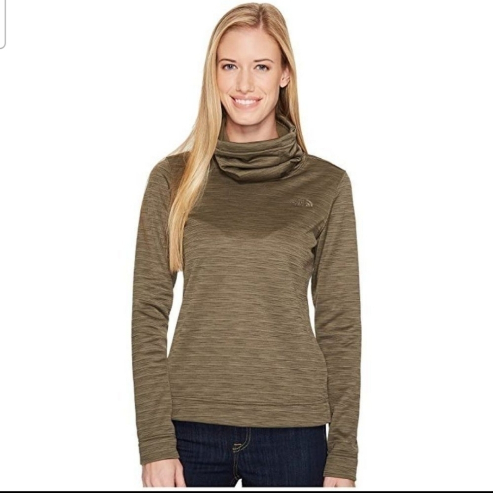 The North Face Glacier Pullover Mid Layer Sweatshirt In Olive.